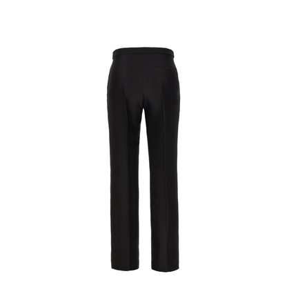Black Wool Blend Pants