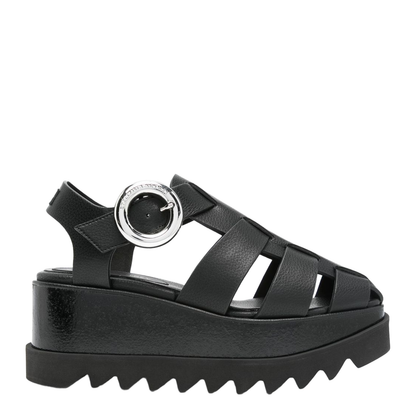 Black Elyse Platform Sandal