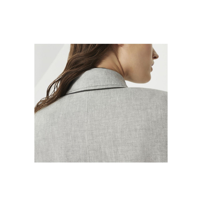 Sparkling Canvas Blazer in Light Grey