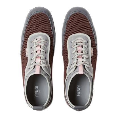 MAYFEYR - Fendi - Fit Mesh And Leather Sneakers - 7E1853AWKLF1VAL