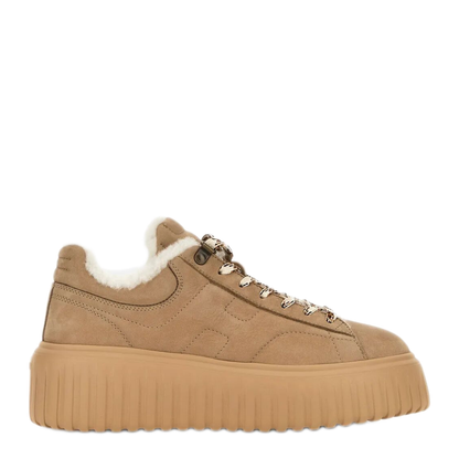 MAYFEYR - Hogan - Striped Suede Sneakers With Shearling Lining - HXW6450FN3G6RNC808