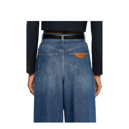 Straight Leg Jeans - Organic Cotton Wide Leg Denim Jeans