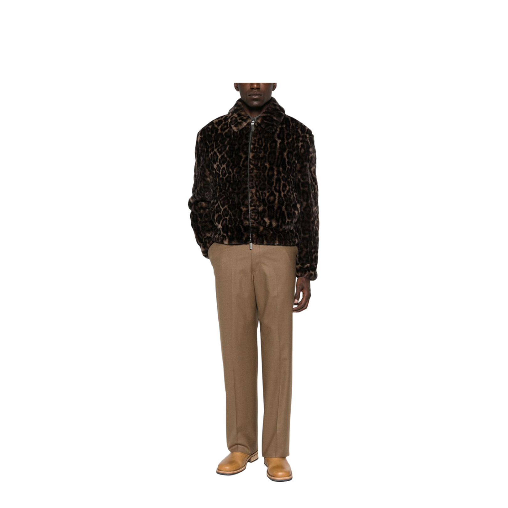 Animal-print Faux-Fur Blouson