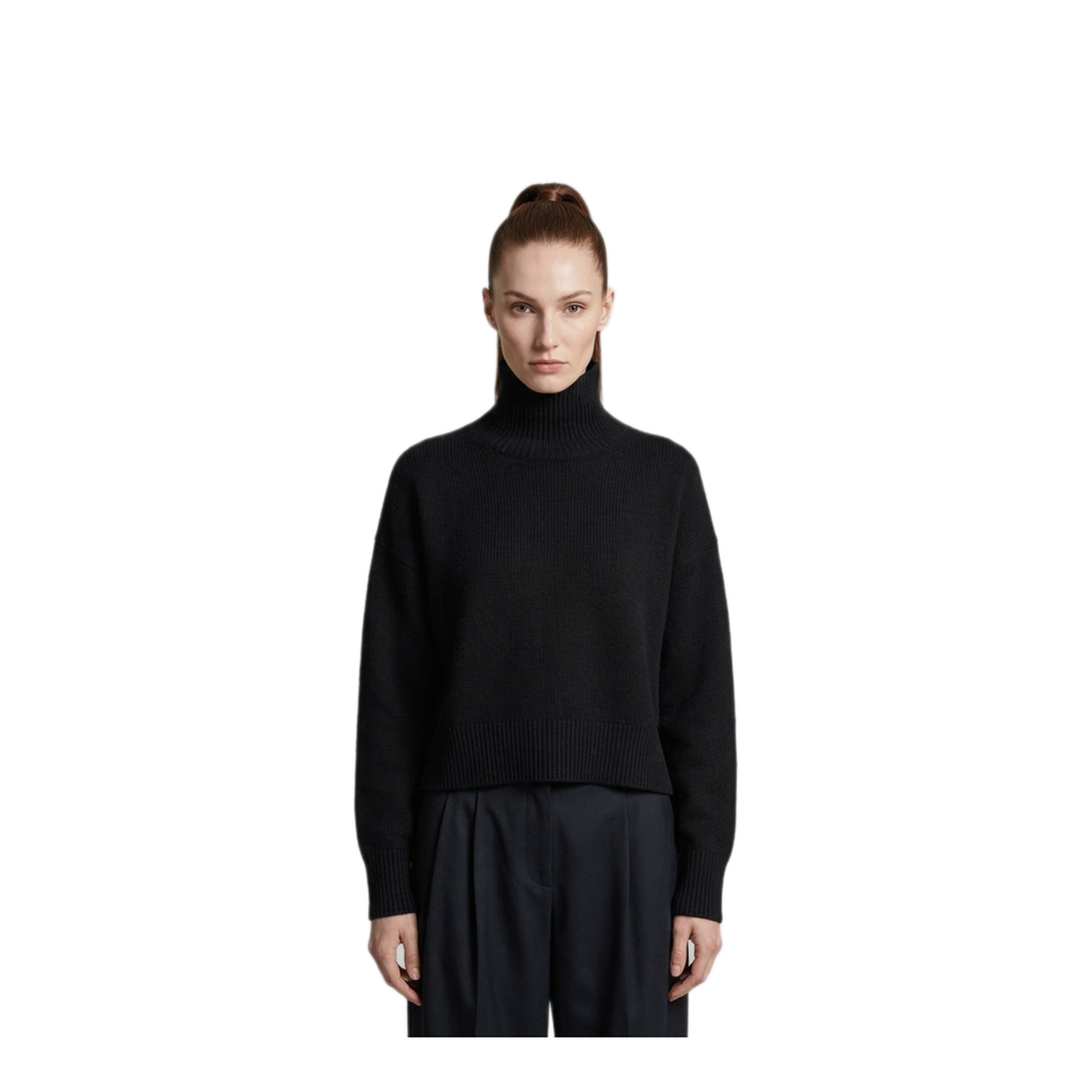 MAYFEYR - Loulou Studio - Black Jonah Turtleneck Sweater - JONAHBLACK