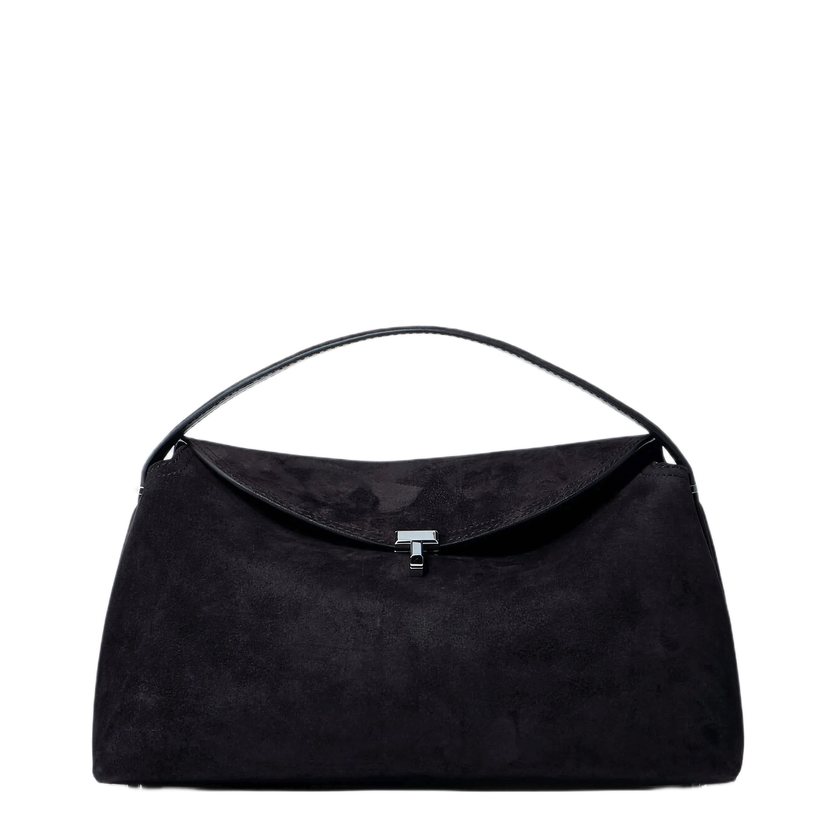 MAYFEYR - Toteme - T Lock Bag Brown Espresso Suede Leather - 234WAL961LE0004040