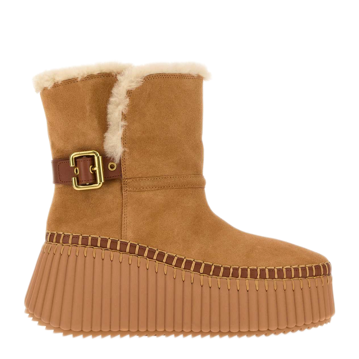 MAYFEYR - Chloè - Nama Caramel Suede Ankle Boots - CH26W14MTX207