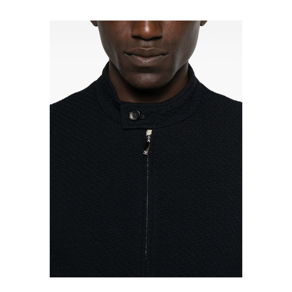 Icon Collection Regular Fit 3D Wool Blend Knit Jersey Blouson