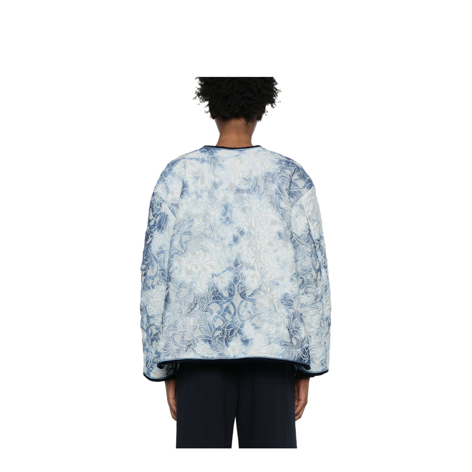 Zip Up Short Blouson Denim