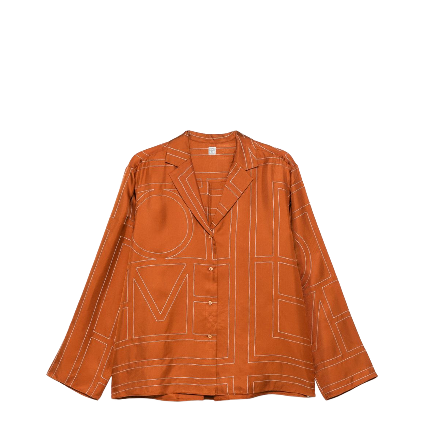 Brownlogo-monogram shirt