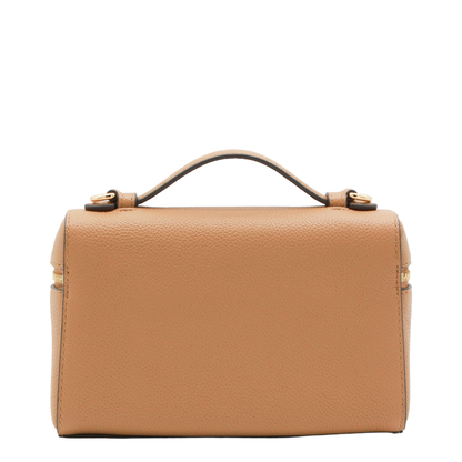 Romy Slim Mini Bag With Beige Leather Top