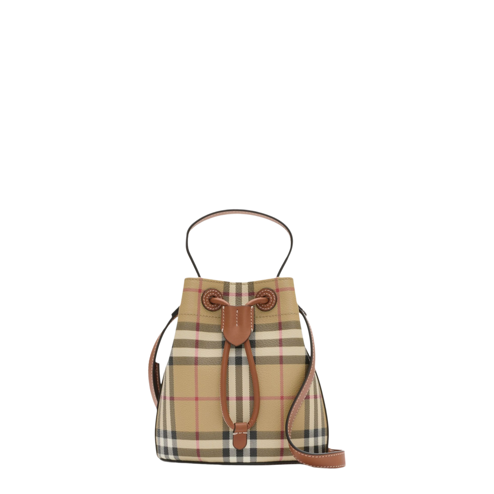 Mini Check Bucket Bag