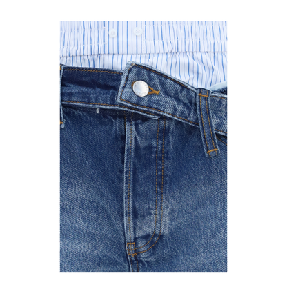 MAYFEYR - Alexander Wang - Denim Shorts With Boxer Detail - 4DC3264124400C