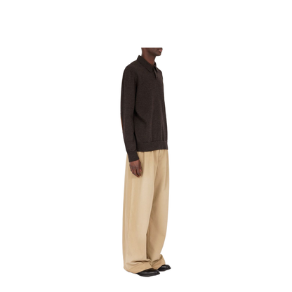 Wool Polo Shirt - Brown