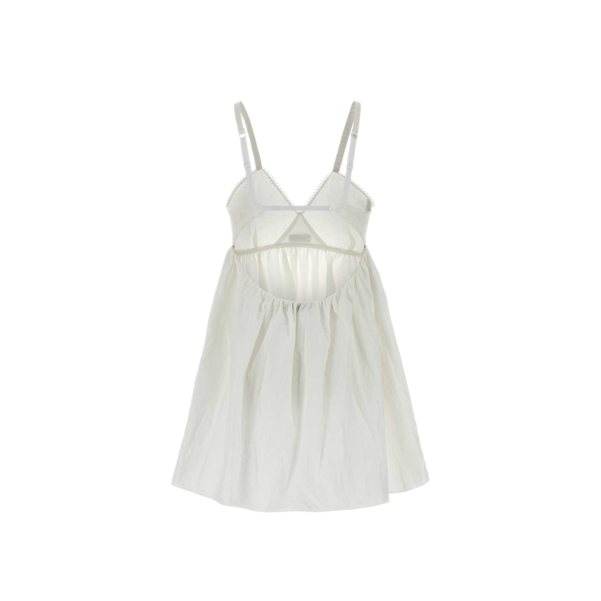 MAYFEYR - Miu Miu - White Cotton Blend Mini Dress - MF6417SOOO196JF0009