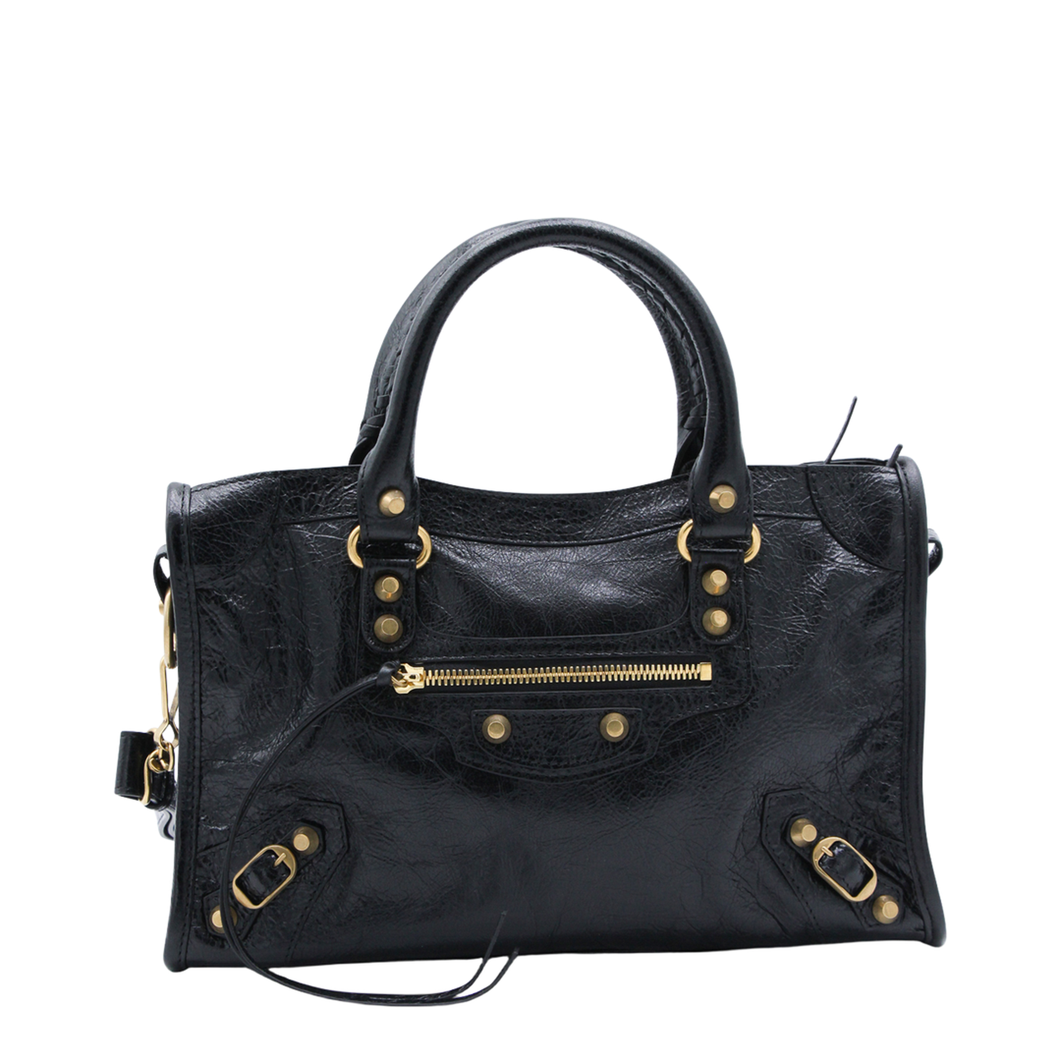 Le City Small Arena Storico Lambskin Shoulder Bag - Black