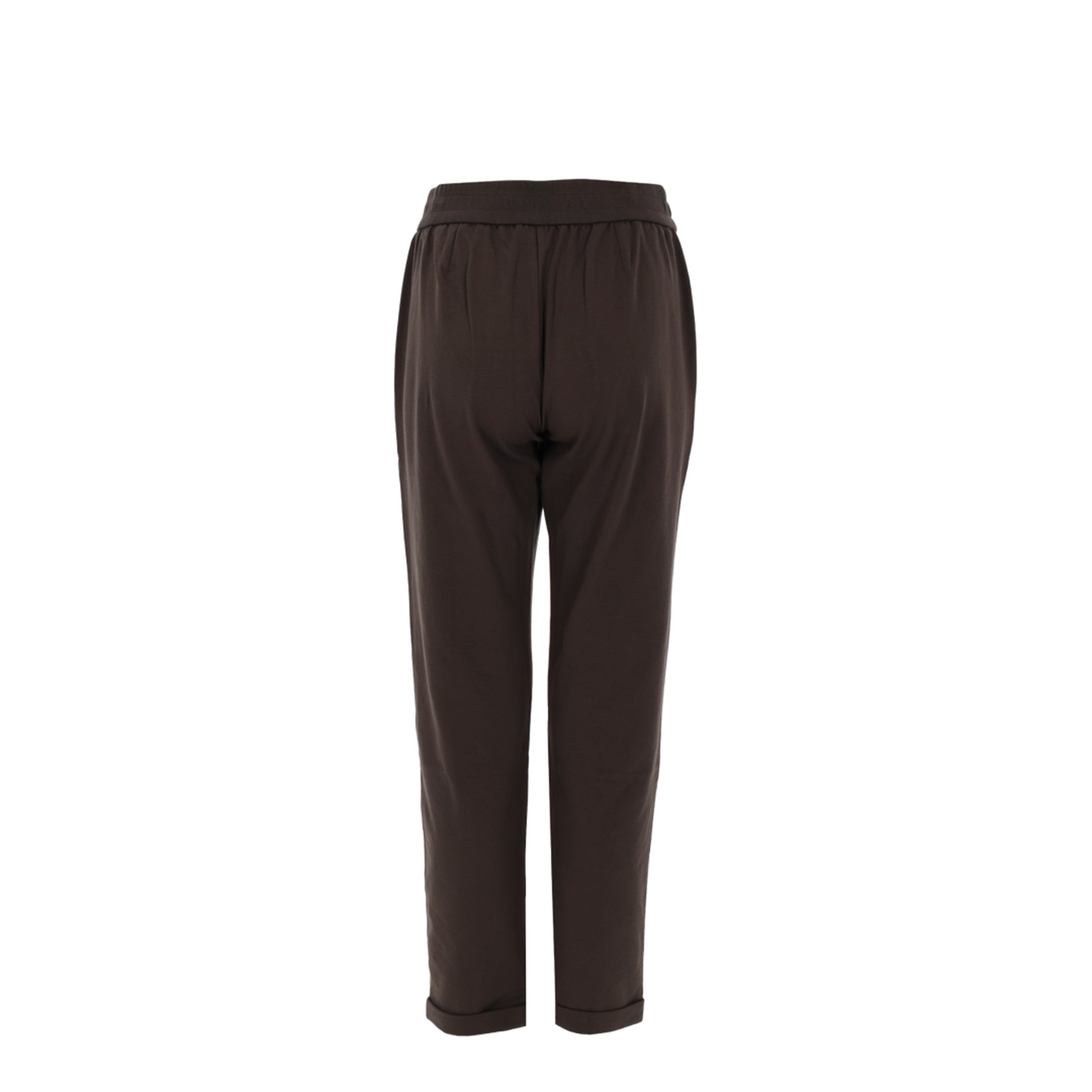 Cotton Drawstring Trousers - Brown