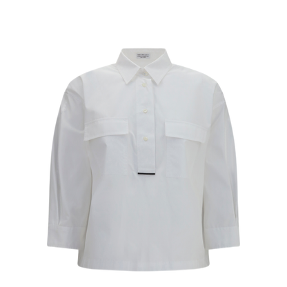 MAYFEYR - Brunello Cucinelli - Cotton Shirt With Monili Details - MH772NA905C159