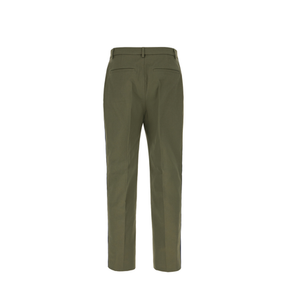 Military Green Stretch Cotton Pants