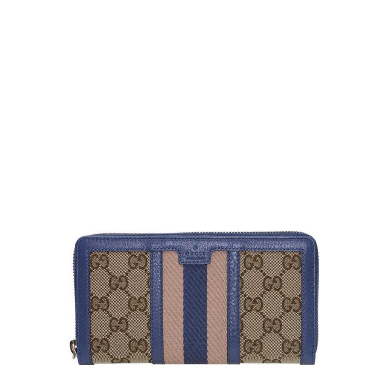 Ophidia Canvas Zip Around Wallet - Navy Blue