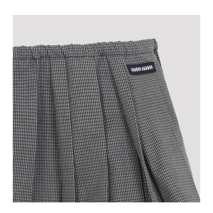 MAYFEYR - Miu Miu - Plissé Check Mini Skirt - MG2723SOOO19OS