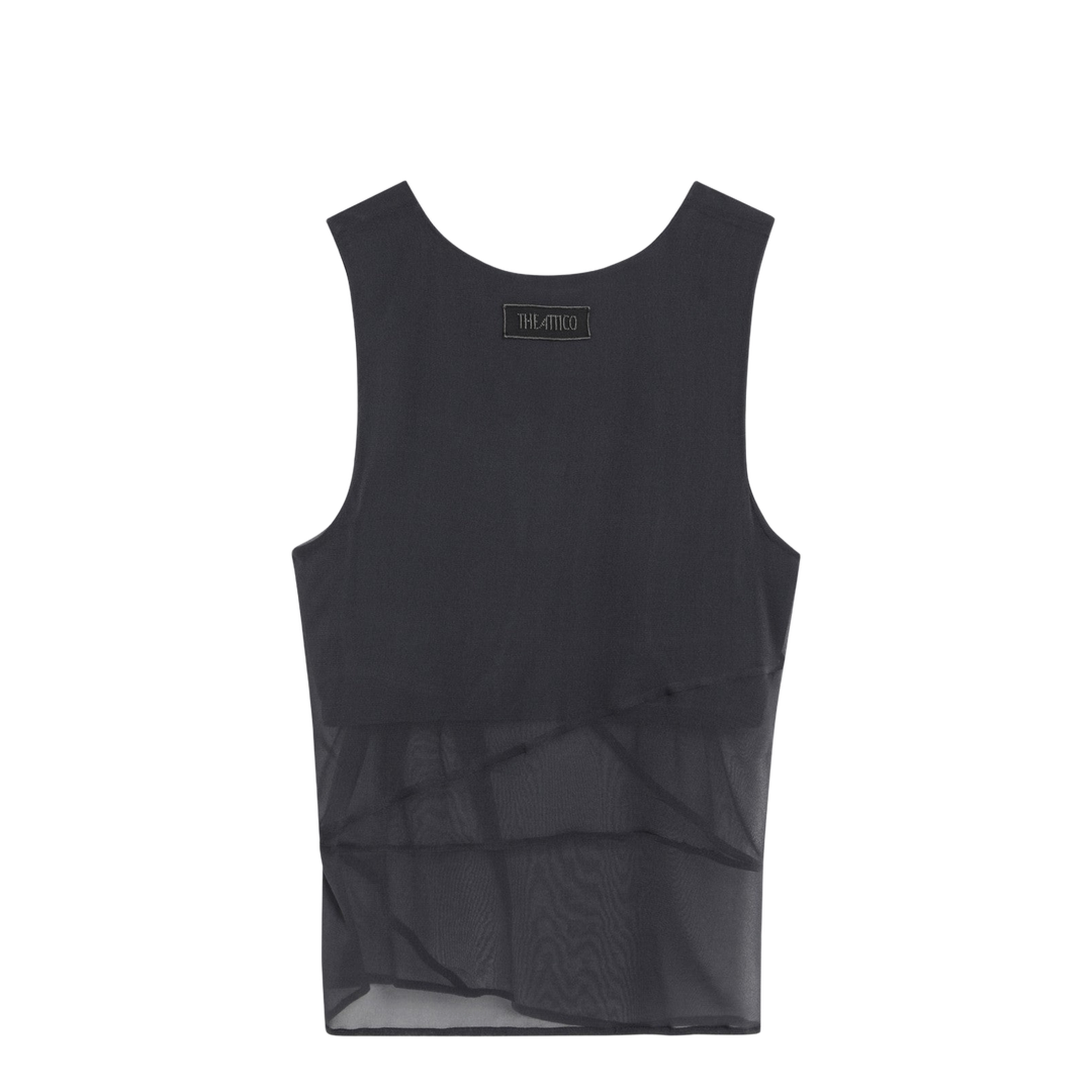 MAYFEYR - The Attico - Gray Silk Tank Top - 250WCI00014SSS017A084