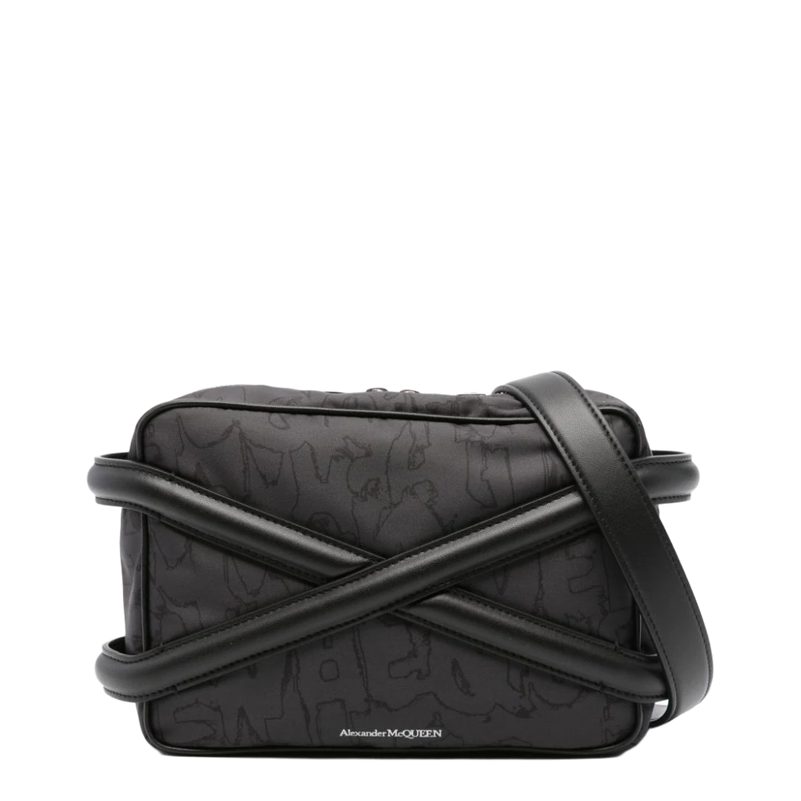 Black Nylon Harness Crossbody Bag