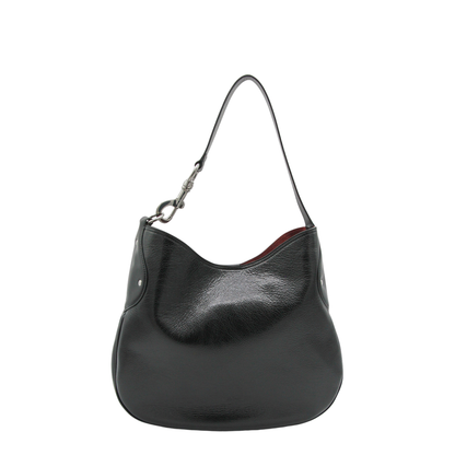Hackney Shoulder Bag High Shine Calf Leather - Black