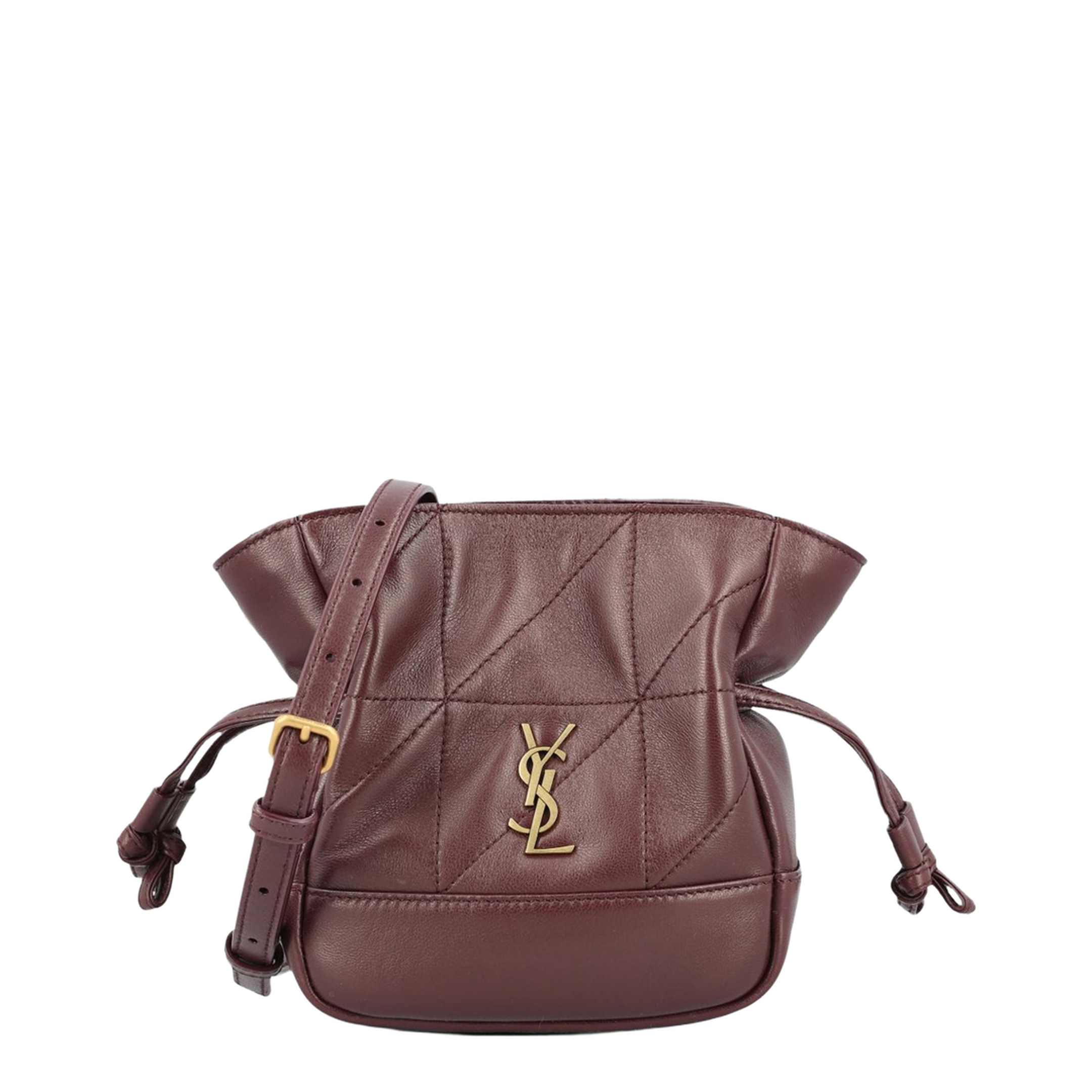 Jamie Mini Lambskin Shoulder Pouch - Rouge Cabernet