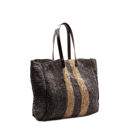 MAYFEYR - Parosh - Borsa Raffia C Manici Pelle - D050700GIBAG808