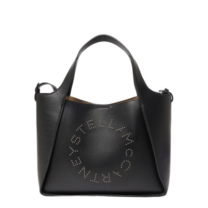 Logo Large Studded Tote Bag - Black