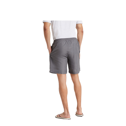 Logo-Embroidered Drawstring Swim Shorts - Grey