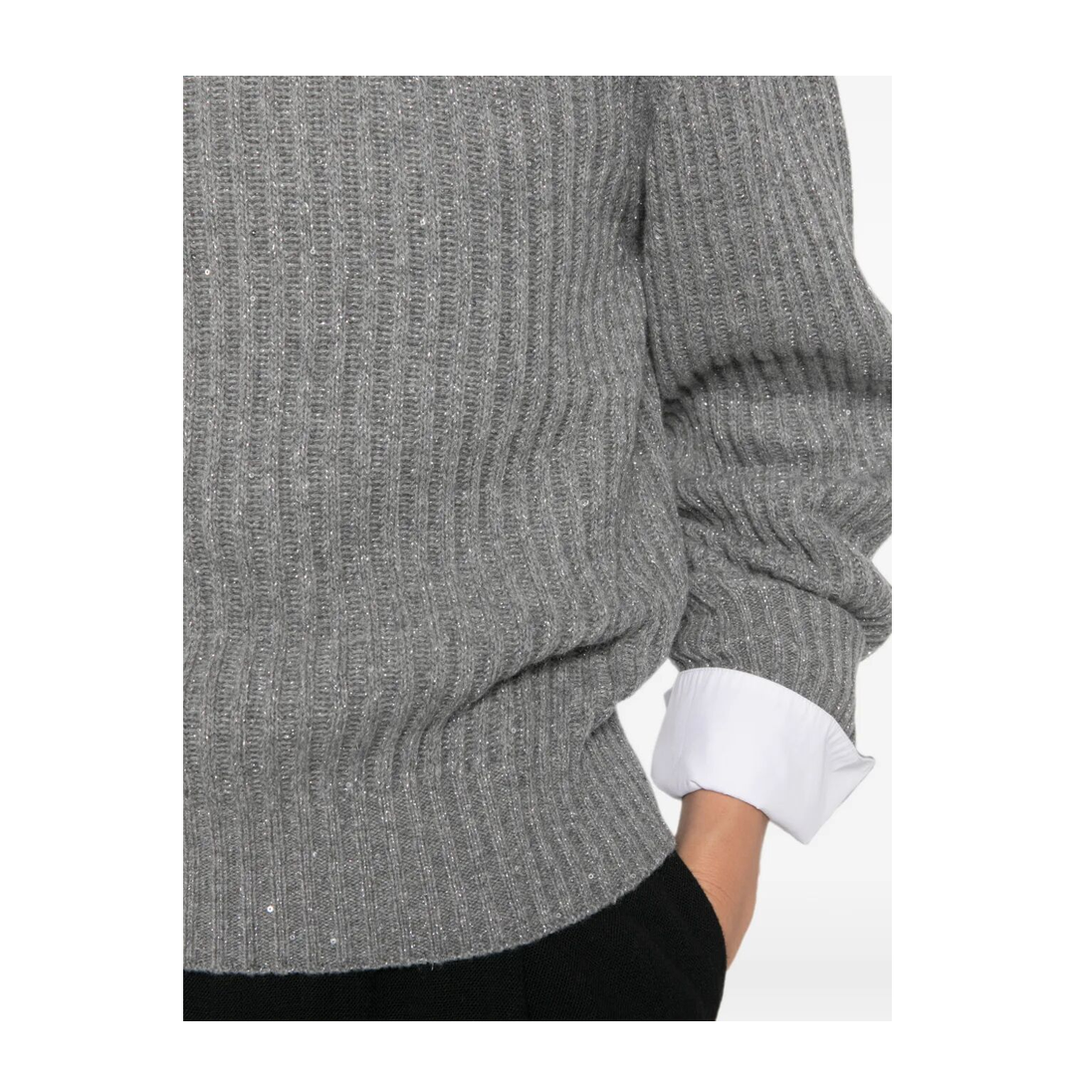 MAYFEYR - Brunello Cucinelli - Sparkling & Dazzling Cashmere And Wool Ribbed Sweater - MBM753500