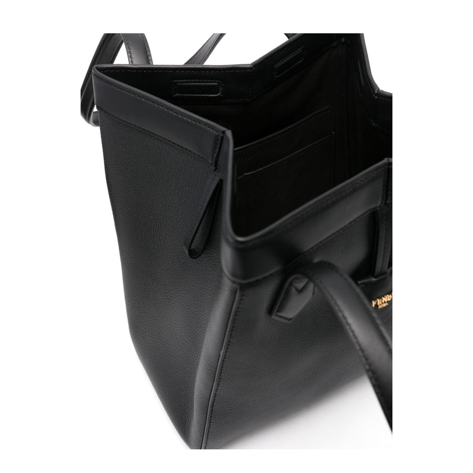 Origami Medium Leather Hobo Bags - Black