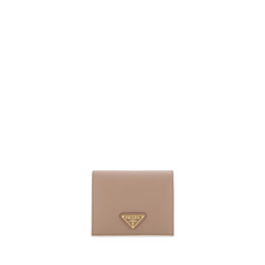 Saffiano Leather Cardholder, Gold Hardware