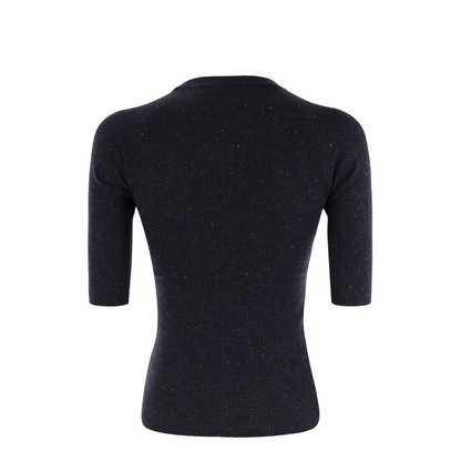 Sparkling Ribbed Cashmere Sweater