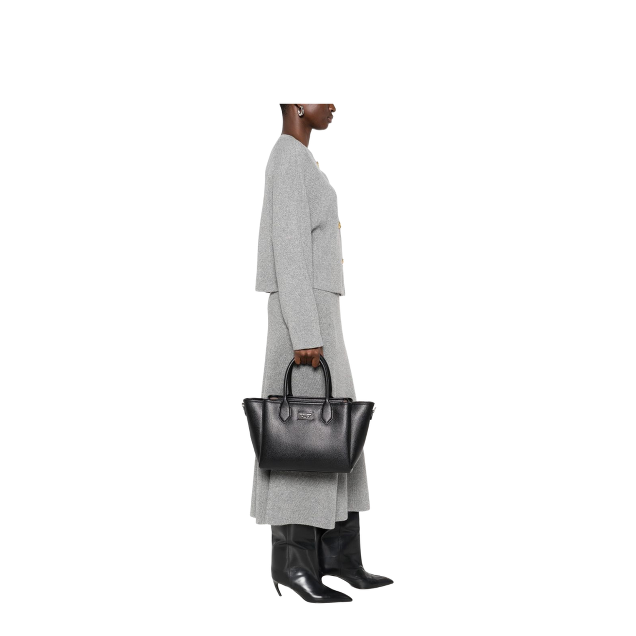 Medium Shopper Bag with Palmellato Finish