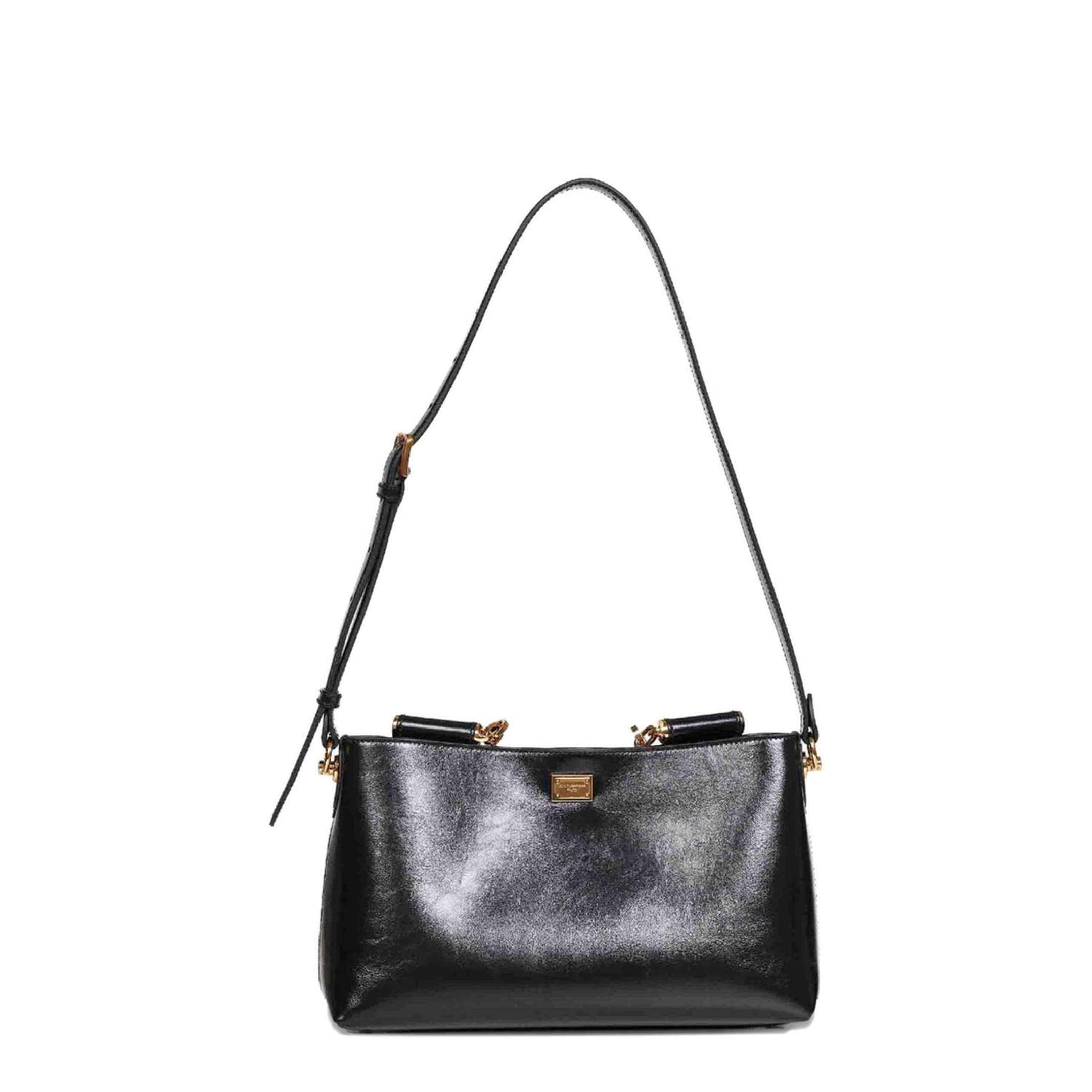 Vittoria Medium Calfskin Handbag - Black