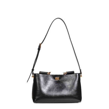 Vittoria Medium Calfskin Handbag - Black