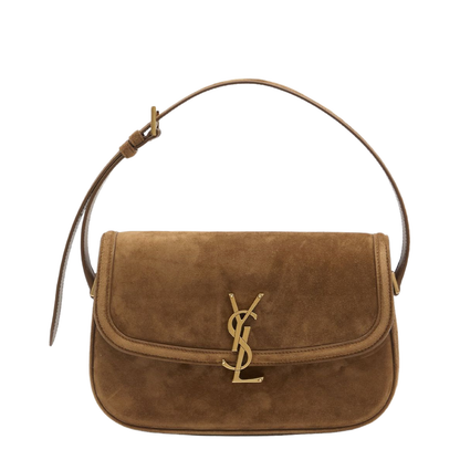 Solferino Medium Suede Shoulder Bags - Brown