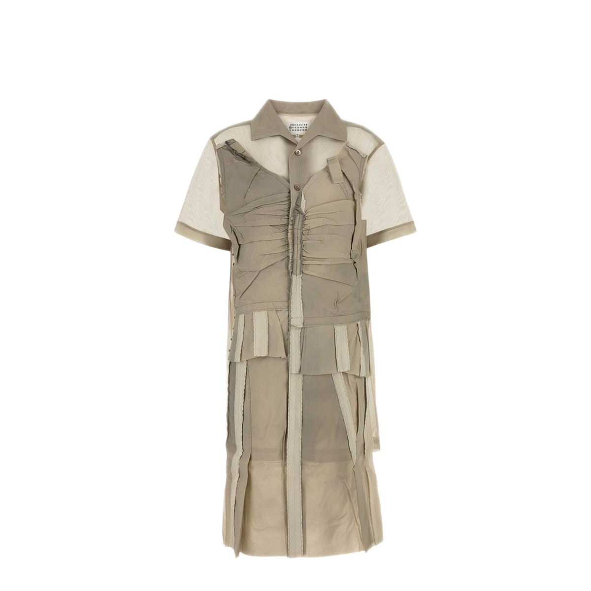 MAYFEYR - Maison Margiela - Cappuccino Mesh Shirt Dress - S51DD0033MTJ020807