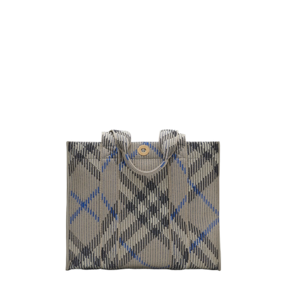 Small Check Knitted Tote
