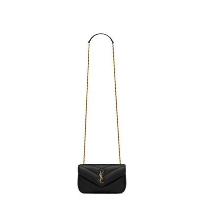 Loulou Mini Chain Bag in Black