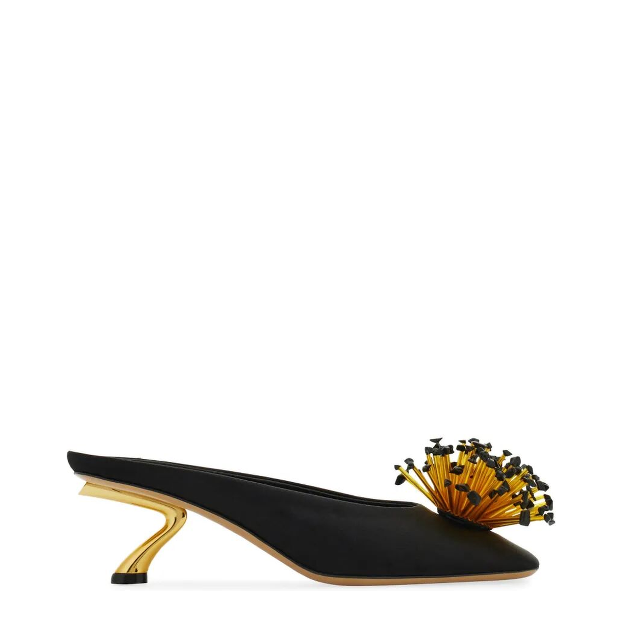 MAYFEYR - Ferragamo - Safi S-Shaped Heel Mule - 01L622793011NEROBISCOTTONERO