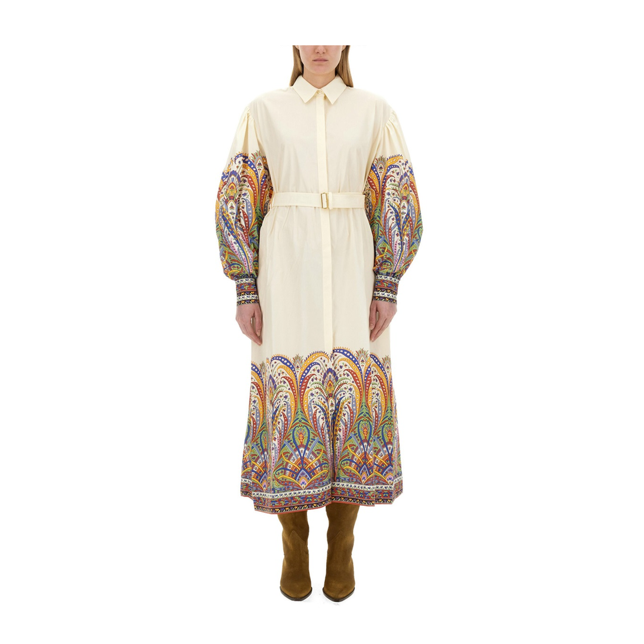 etro shirt dress Etro Print cotton midi dress
