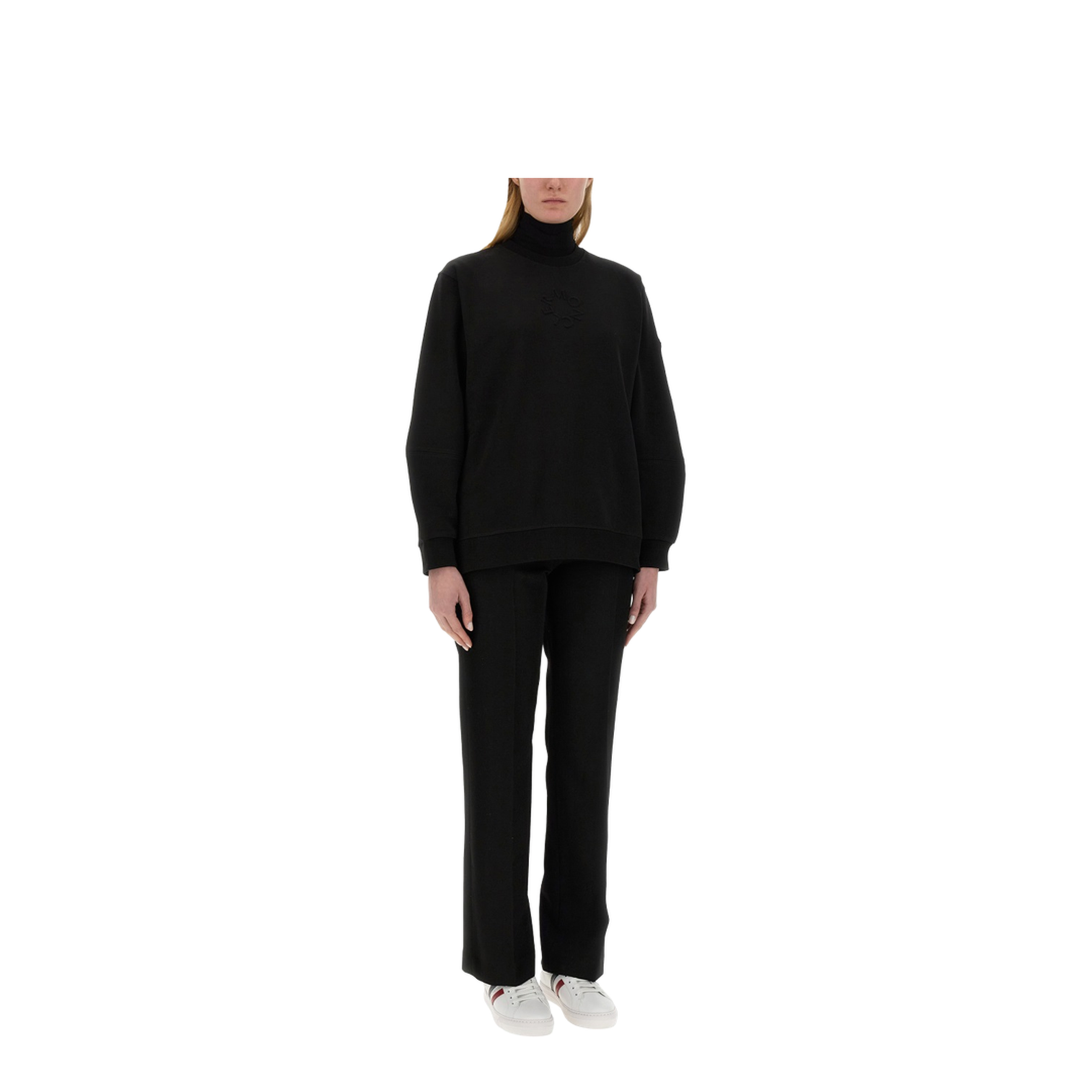 Black Cotton Oversize Sweatshirt