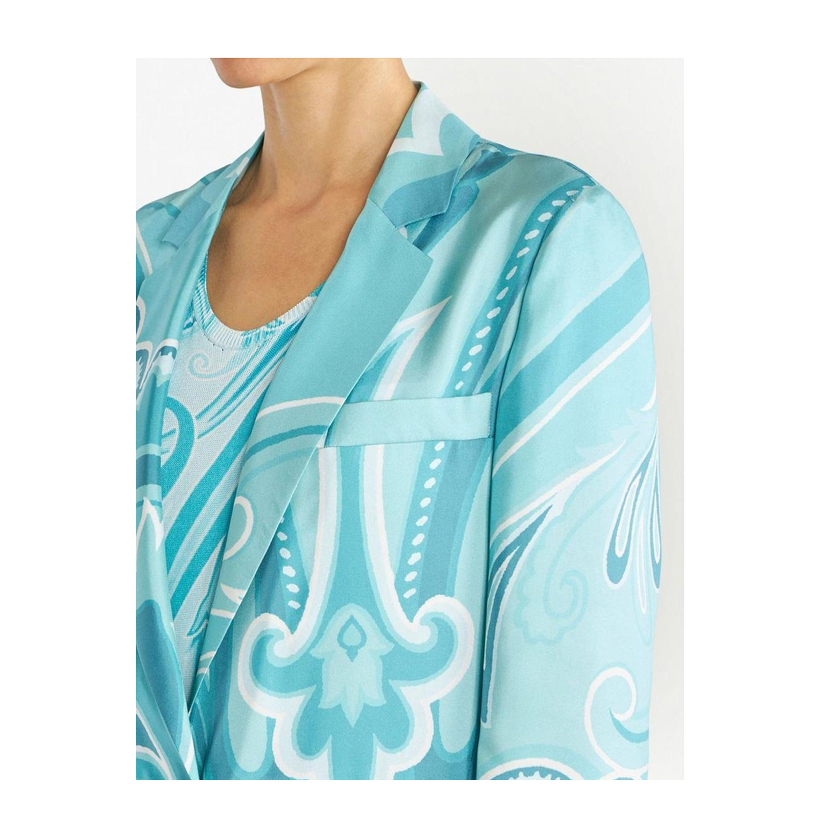 Swirl-Print Blazer