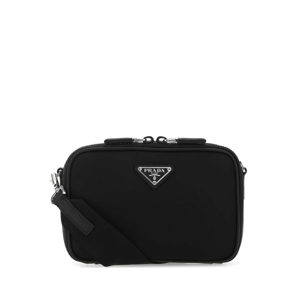 Leather and Nylon Crossbody Bags - Black