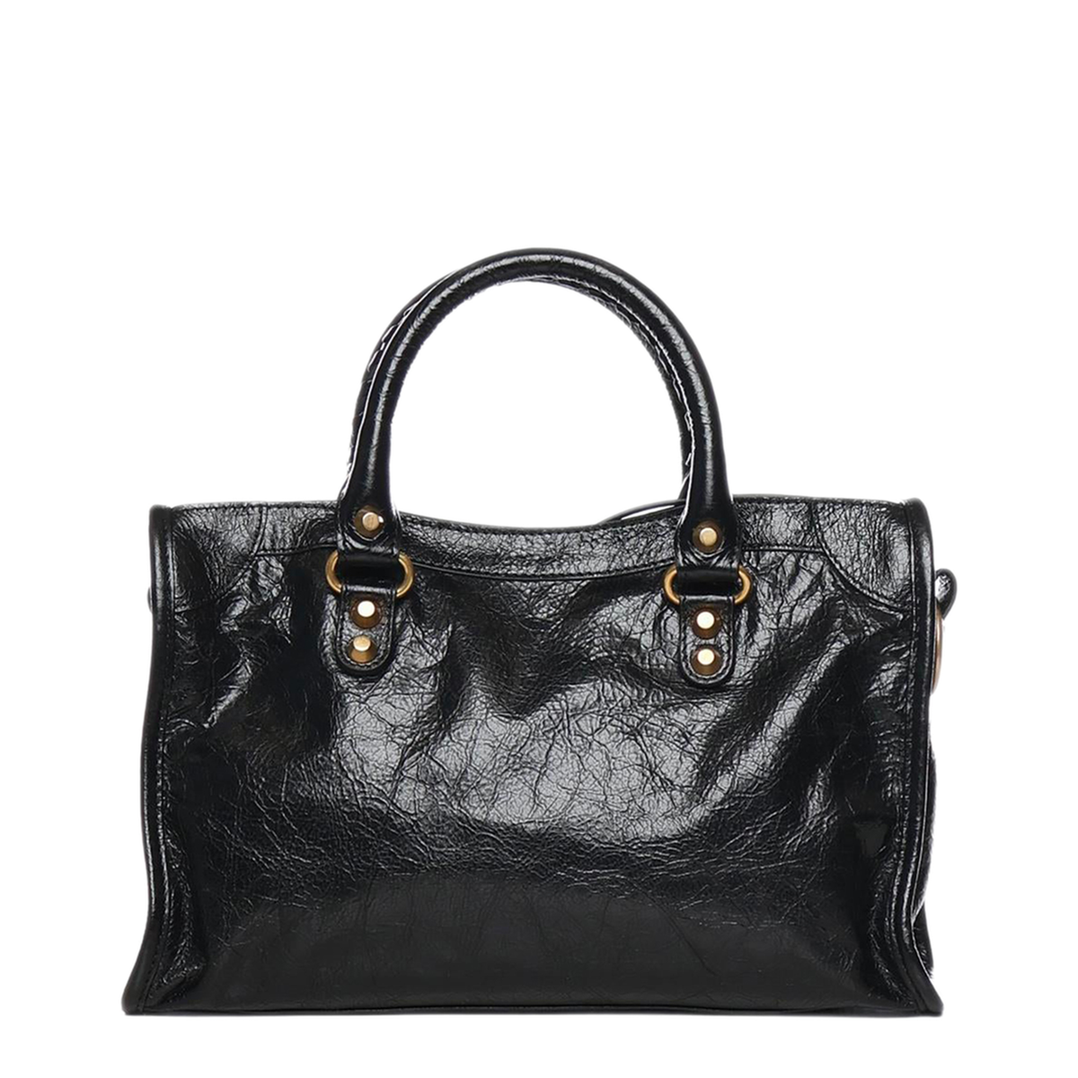 Le City Small Arena Storico Lambskin Shoulder Bag - Black