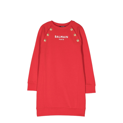 ml sweatshirt dress logo and buttons