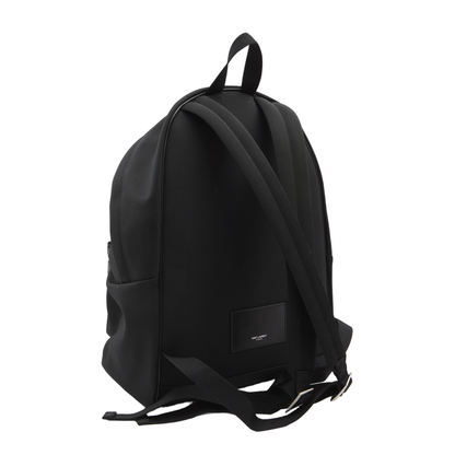 City Canvas, Nylon And Leather Backpack - Black